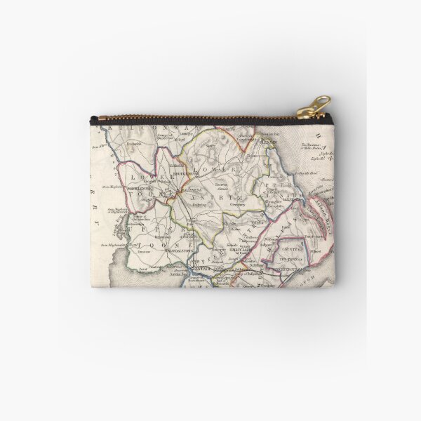 Artikelvorschau, Vintage County Antrim Irland Karte (1846) entworfen und verkauft von BravuraMedia.