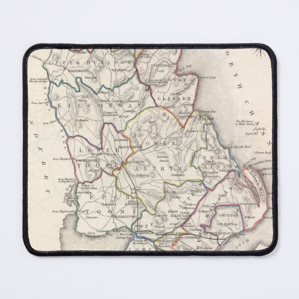 Item preview, Vintage County Antrim Ireland Map (1846) designed and sold by BravuraMedia.
