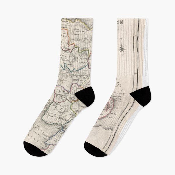 Item preview, Vintage County Antrim Ireland Map (1846) designed and sold by BravuraMedia.