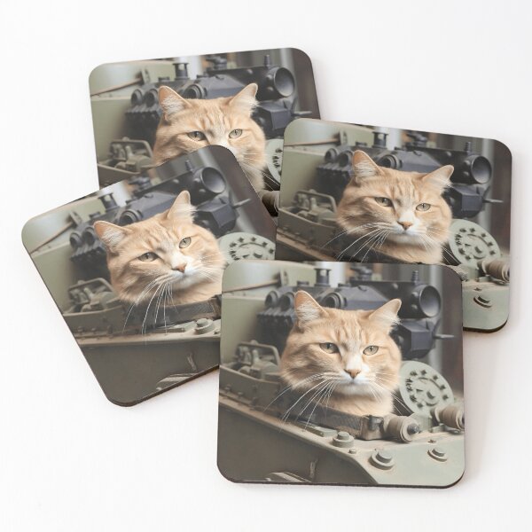 Item preview, Cat a tank commander designed and sold by JustinaLD.