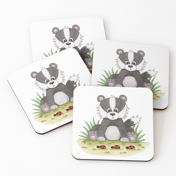 Item preview, Badger with Ladybird friends  designed and sold by meldelcrafts.