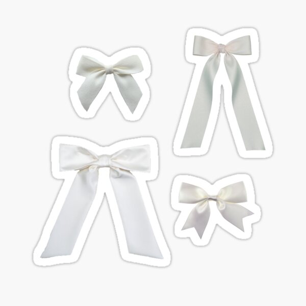 silky pink ribbon bow | Sticker