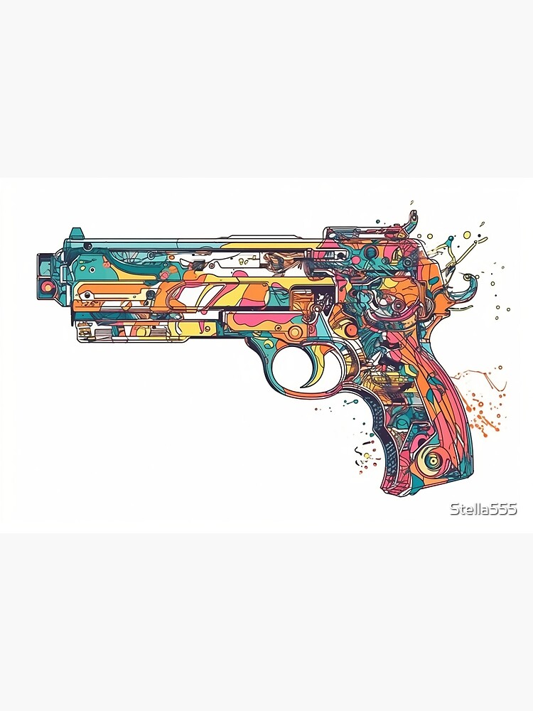 The Colorful World Within a Graffiti-Adorned Pistol
