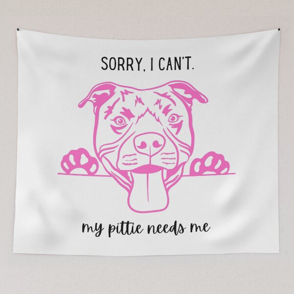 Artikelvorschau, Tut mir leid, ich kann nicht - mein Pittie braucht mich - pink entworfen und verkauft von jechaiyells.