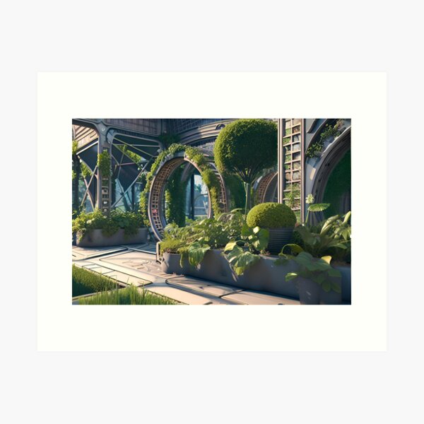 Aperçu de l'œuvre Paysage futuriste Solarpunk AI 6 créée et vendue par Pettengillm.