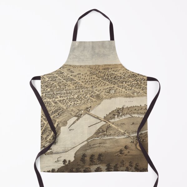 Item preview, Vintage Appleton WI Map (1867) Vintage Wisconsin City Atlas designed and sold by BravuraMedia.