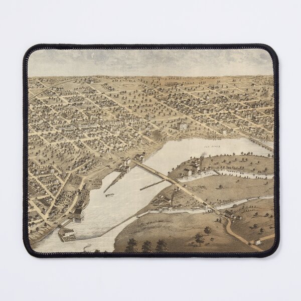 Item preview, Vintage Appleton WI Map (1867) Vintage Wisconsin City Atlas designed and sold by BravuraMedia.