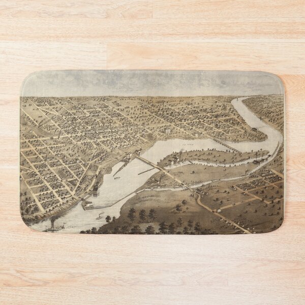 Item preview, Vintage Appleton WI Map (1867) Vintage Wisconsin City Atlas designed and sold by BravuraMedia.