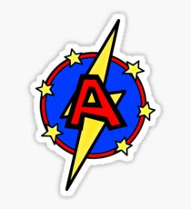 Cute Little SuperHero Geek - Super Letter A Sticker