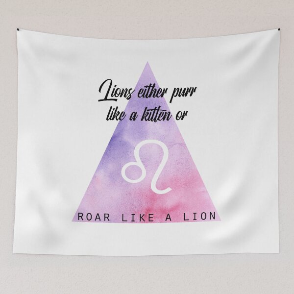 Item preview, Geometrical Lion Zodiac Sign Quote designed and sold by Martina Mladenova.