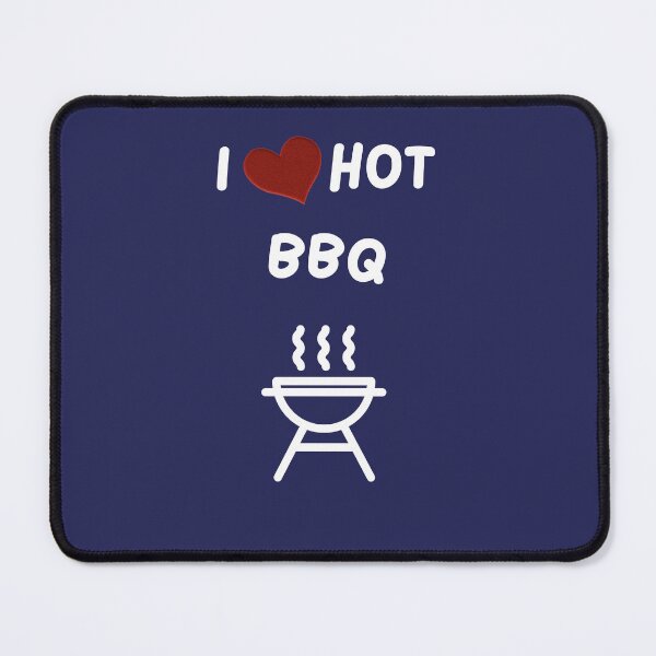 Item preview, I Heart Hot BBQ, Grill Master, Love Barbecue, Valentine's Day designed and sold by DansCookout.