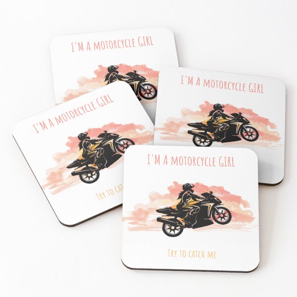Item preview, I'm A Motorcycle Girl Try To Catch Me designed and sold by Madeleine4Art.