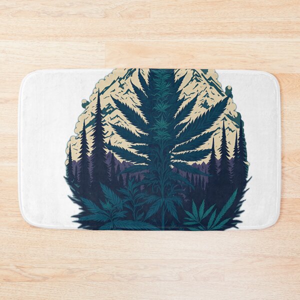 Item preview, Vintage marijuana plant artwork in jungle setting designed and sold by RedArtG09.