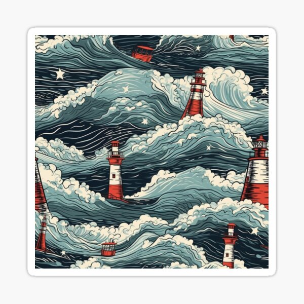 A Stormy Sea Sticker