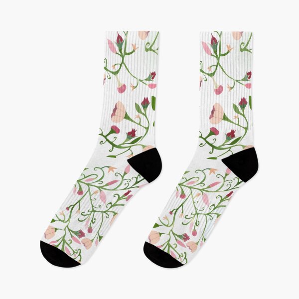 Item preview, Flowers and Vines pattern white designed and sold by paulabidiman.