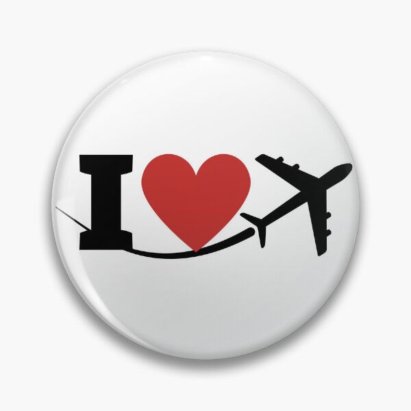 Item preview, I love flying I love aviation heart and aviation designed and sold by AviationArtists.