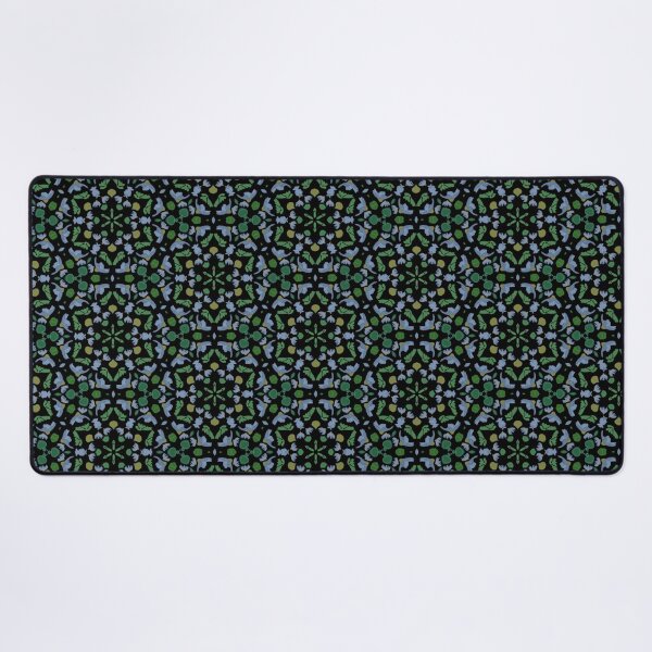 Item preview, Abstract Floral Mosaic on Black designed and sold by KaroLeenaDesign.