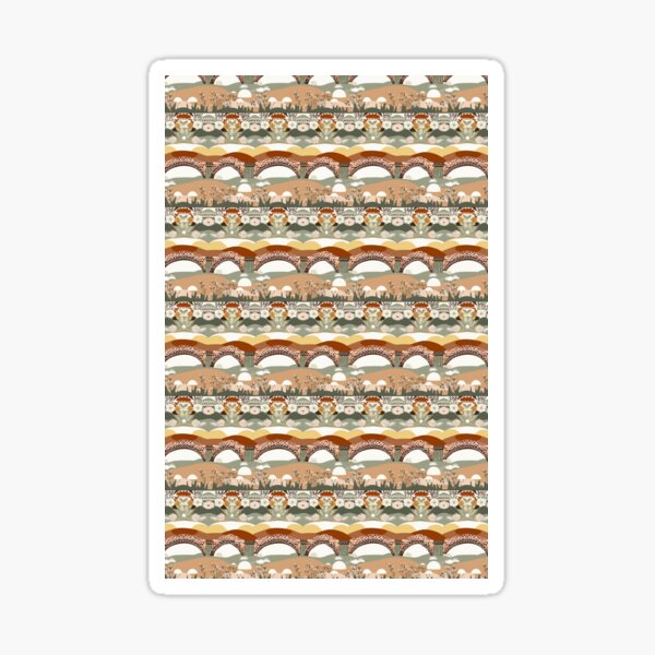 Boho Style Landscape Pattern Trendy Design Sticker
