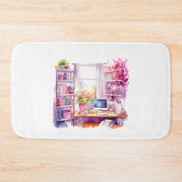 Item preview, Watercolor Cozy Home Office designed and sold by DreamiDreams.