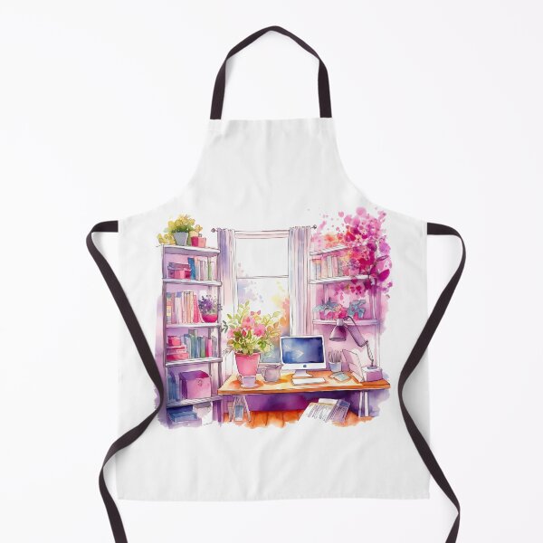 Item preview, Watercolor Cozy Home Office designed and sold by DreamiDreams.