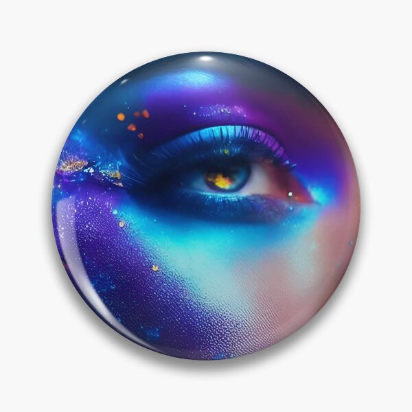 Item preview, Woman face  with gold and violet colors designed and sold by Inked-Attire.