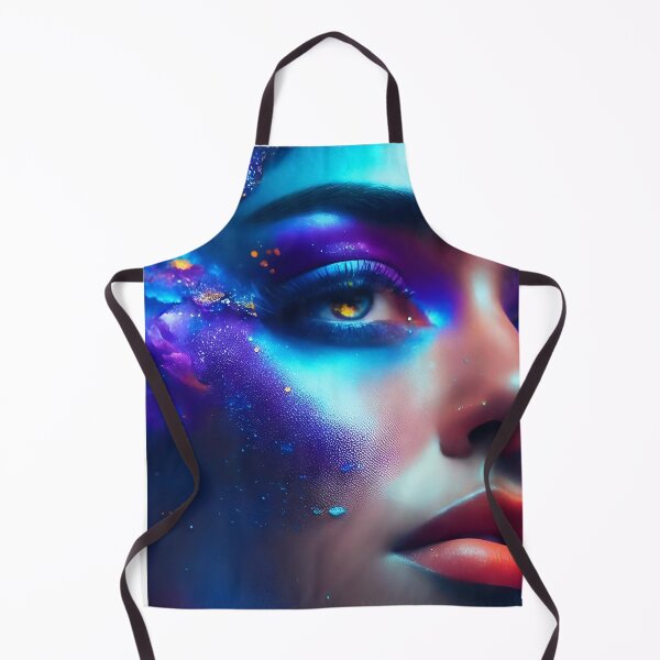 Item preview, Woman face  with gold and violet colors designed and sold by Inked-Attire.