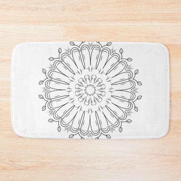 Item preview, Circular pattern in form of mandala with flower for decoration. Decorative ornament in ethnic oriental style. Outline doodle hand draw vector illustration. designed and sold by Minimalist Quotes and Sayings.