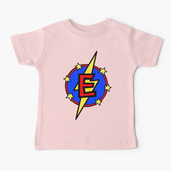 Cute Little SuperHero - Super Letter E Baby T-Shirt