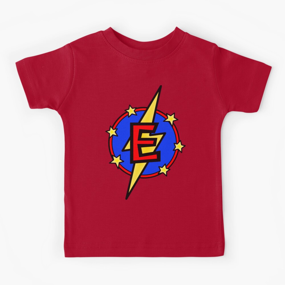 Cute Little SuperHero - Super Letter E Kids T-Shirt