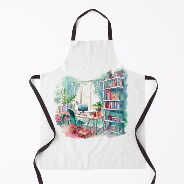 Item preview, Watercolor Cozy Home Office designed and sold by DreamiDreams.