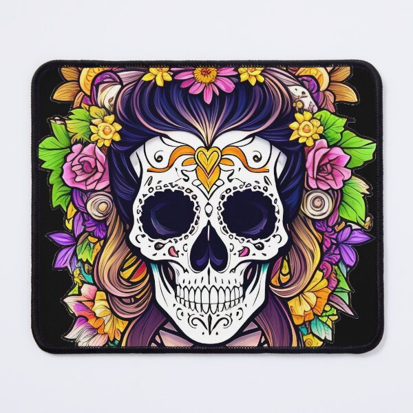 Item preview, Flowers and Sugar Skull designed and sold by Saltys-Shop.