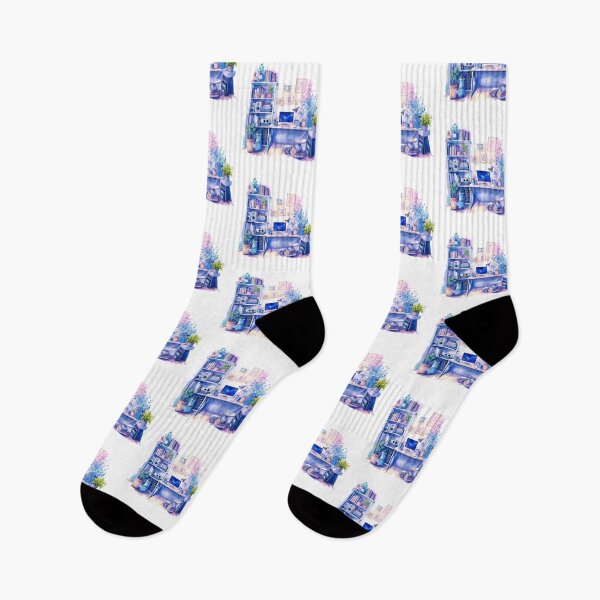 Item preview, Watercolor Cozy Home Office designed and sold by DreamiDreams.
