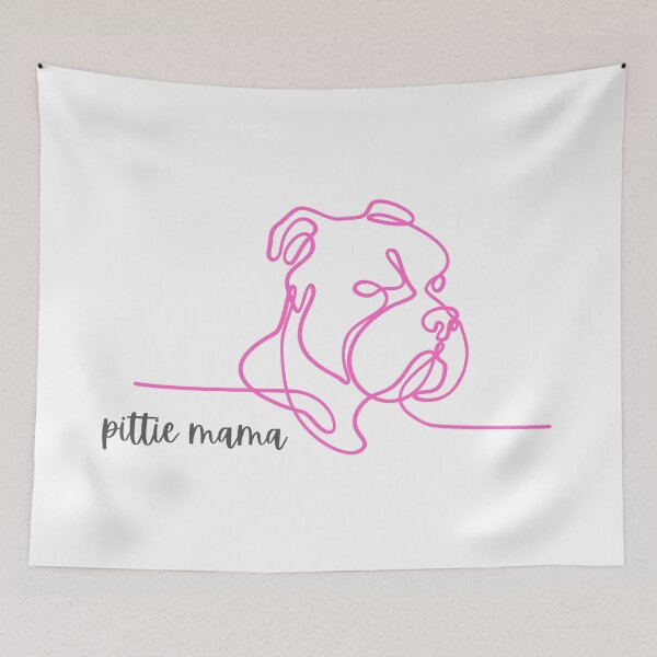 Artikelvorschau, Pittie Mama - rosa entworfen und verkauft von jechaiyells.