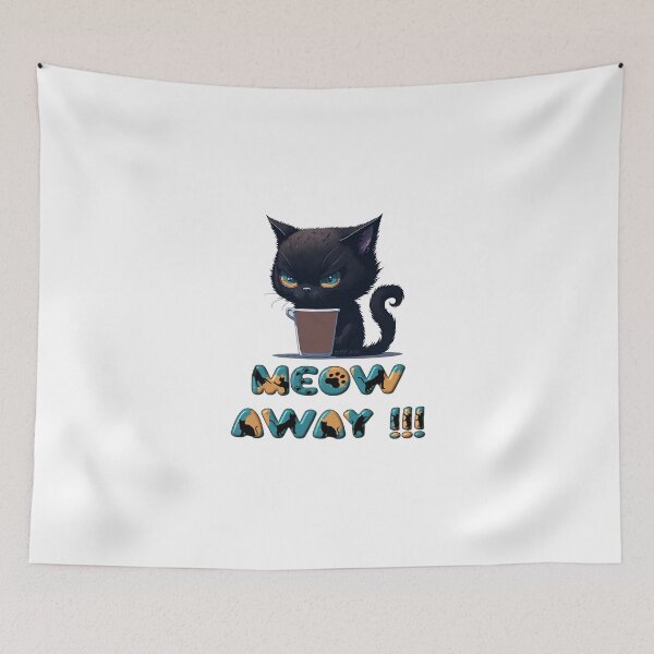 Item preview, Meow Away Human designed and sold by OmStyleStudio.