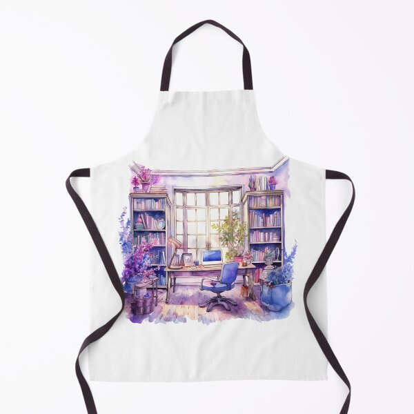 Item preview, Watercolor Cozy Home Office designed and sold by DreamiDreams.
