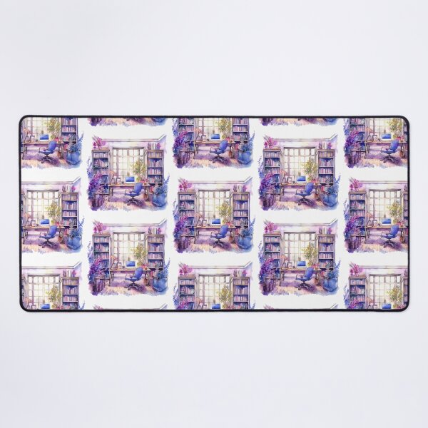 Item preview, Watercolor Cozy Home Office designed and sold by DreamiDreams.