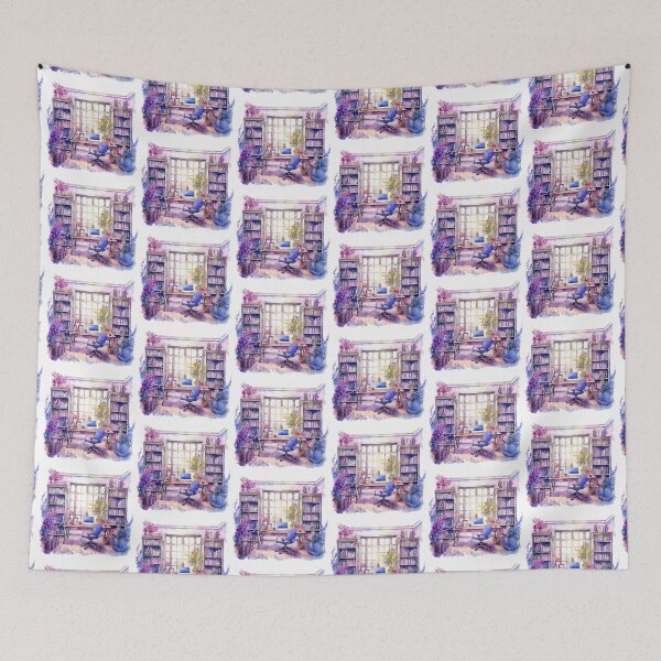 Item preview, Watercolor Cozy Home Office designed and sold by DreamiDreams.