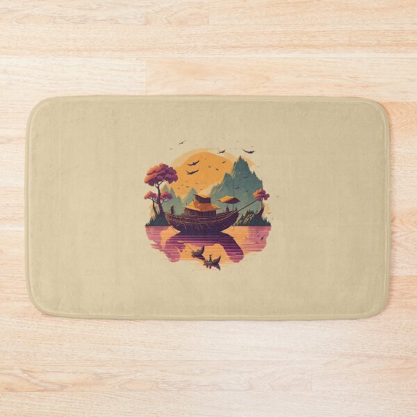 Item preview, Sunset Boat Ride in Ninh Binh designed and sold by Snorg  Tees ⭐⭐⭐⭐⭐.