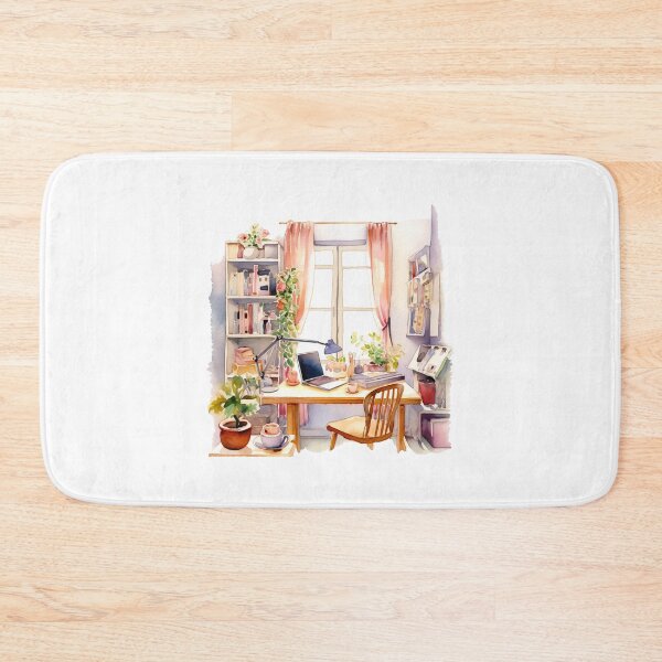 Item preview, Watercolor Cozy Home Office designed and sold by DreamiDreams.