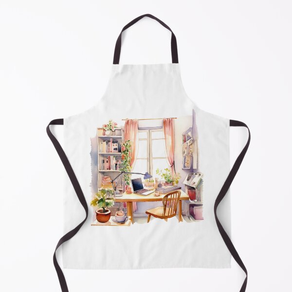 Item preview, Watercolor Cozy Home Office designed and sold by DreamiDreams.