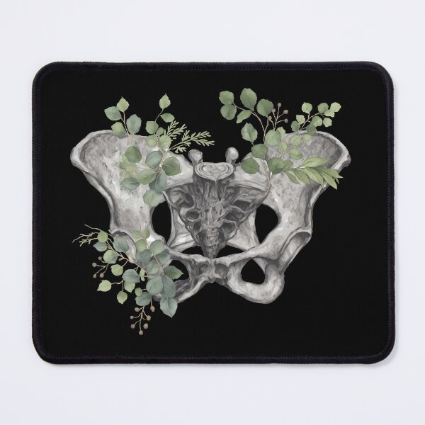 Item preview, Female pelvis, feminism, anatomy, anatomical art, female bones of the pelvis, Eucaliptus leaves anatomy  designed and sold by Collagedream.