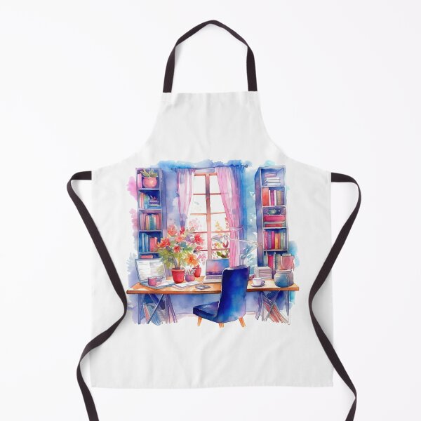 Item preview, Watercolor Cozy Home Office designed and sold by DreamiDreams.