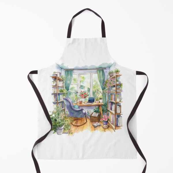 Item preview, Watercolor Cozy Home Office designed and sold by DreamiDreams.