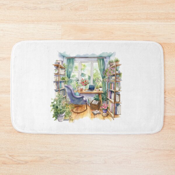Item preview, Watercolor Cozy Home Office designed and sold by DreamiDreams.
