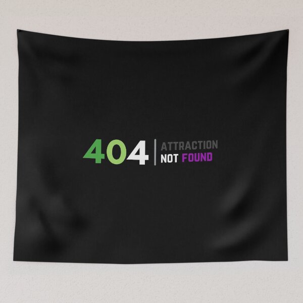 Item preview, 404 Aro Ace Attraction Not Found. Aroace Pride designed and sold by Subtle Pride Shop.