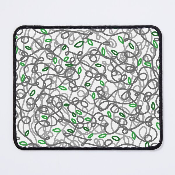 Item preview, Loopy Twisted Tangled Vines and Leaves Abstract Doodle Design on a White Backdrop, made by EndlessEmporium designed and sold by EndlessEmporium.
