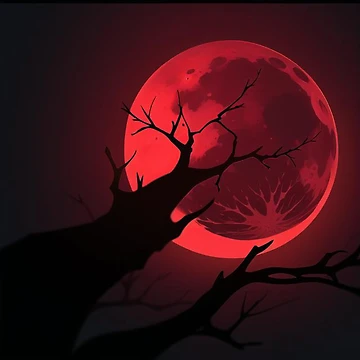Artwork thumbnail, Red moonlight by RRAstore