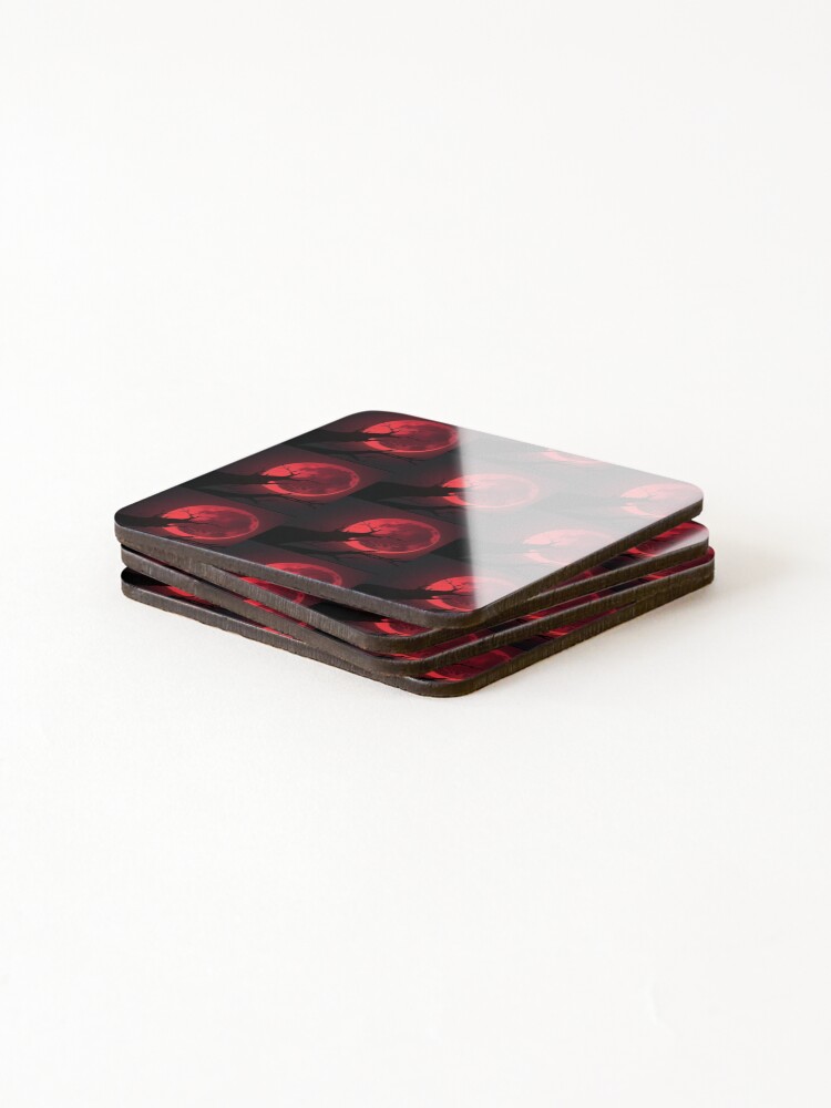 Thumbnail 4 of 5, Coasters (Set of 4), Red moonlight designed and sold by RRAstore.
