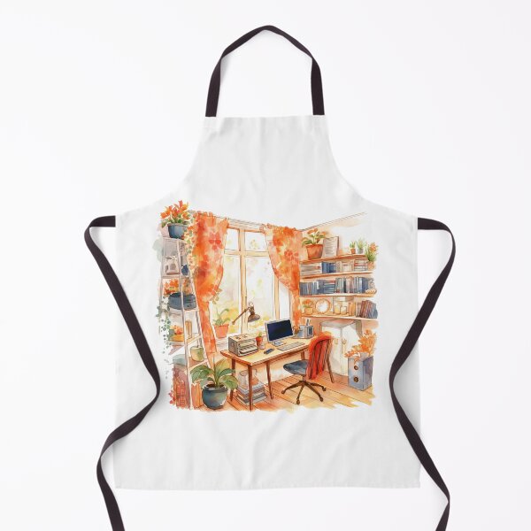 Item preview, Watercolor Cozy Home Office designed and sold by DreamiDreams.