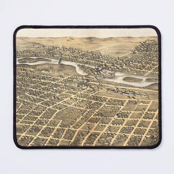 Item preview, Vintage Aurora IL Map (1867) Vintage City of Lights Illinois Atlas designed and sold by BravuraMedia.